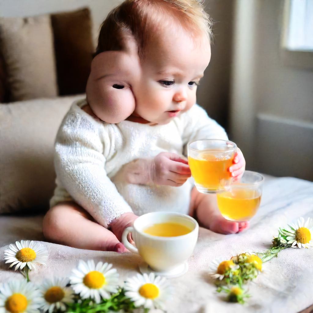Safe chamomile tea mix for baby